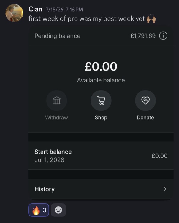 Cian — Vinted balance £1,791.69